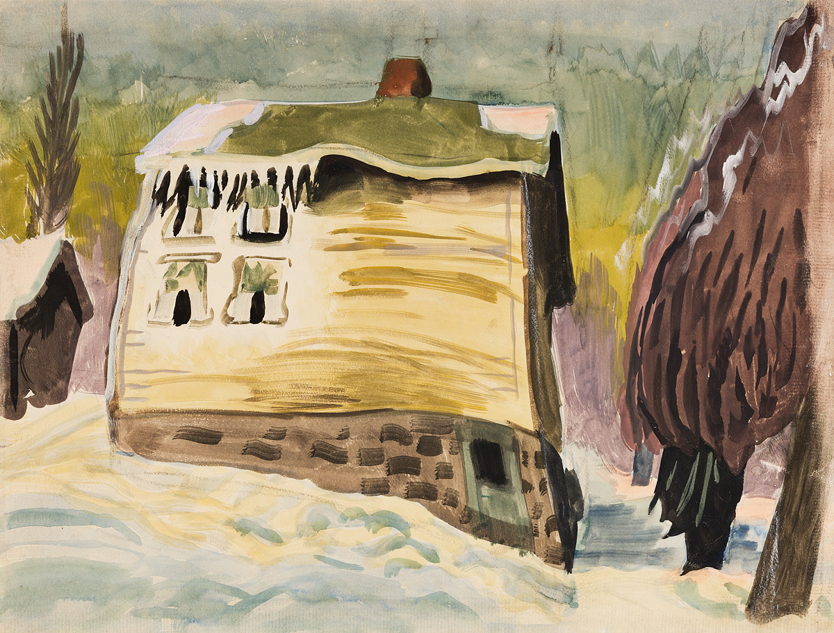CHARLES BURCHFIELD Frozen House in Winter.